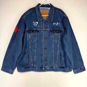 U2 Achtung Baby Levi's Denim Trucker Jean Jacket Men's Size XXL